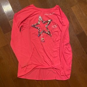 Justice pink long sleeve shirt